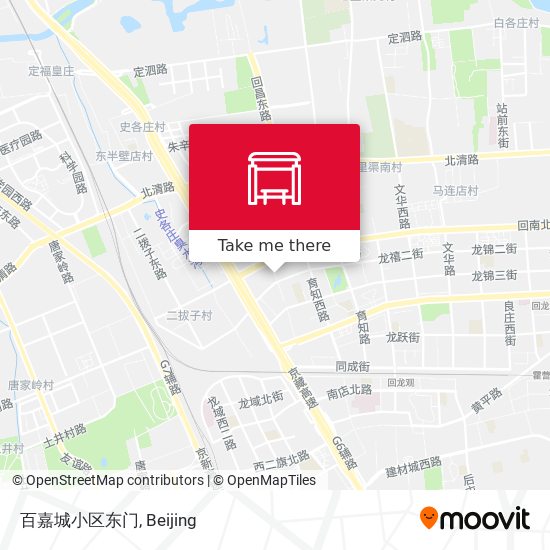 百嘉城小区东门 map
