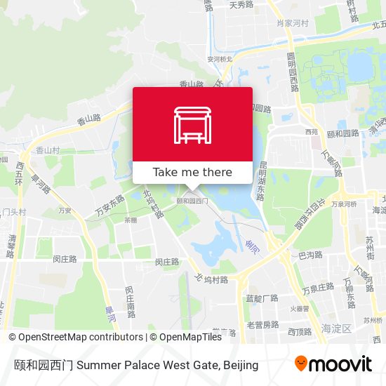 颐和园西门 Summer Palace West Gate map