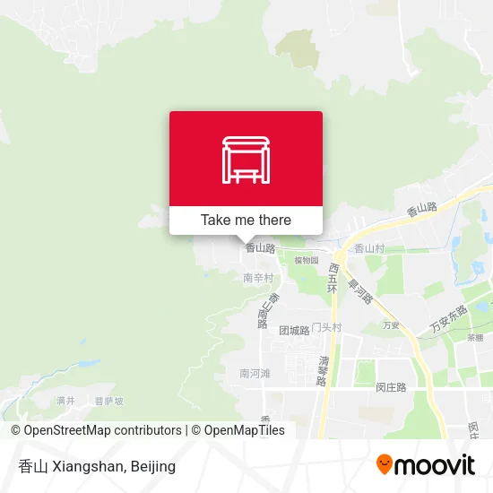 香山 Xiangshan map
