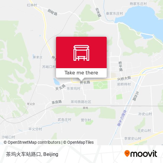 茶坞火车站路口 map