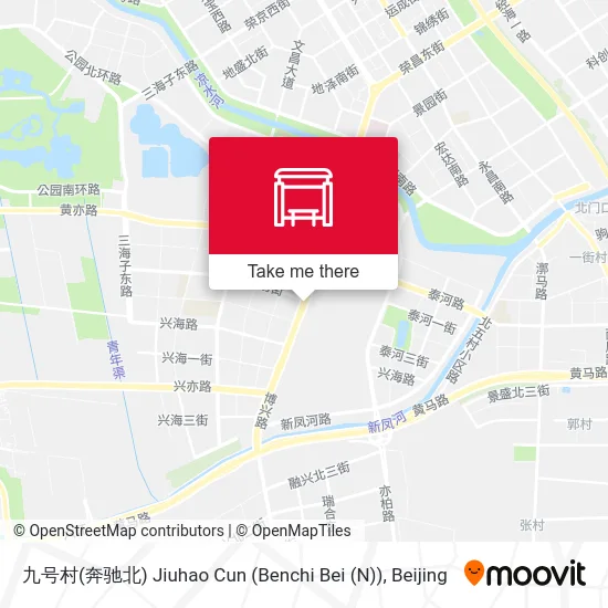 九号村(奔驰北) Jiuhao Cun (Benchi Bei (N)) map