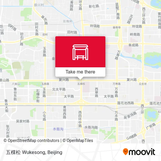 五棵松 Wukesong map