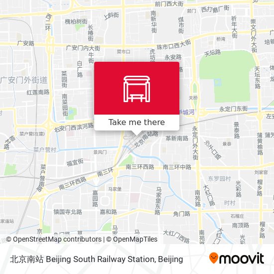 北京南站 Beijing South Railway Station map
