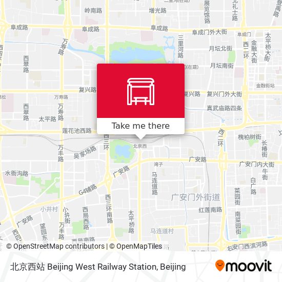 北京西站 Beijing West Railway Station map