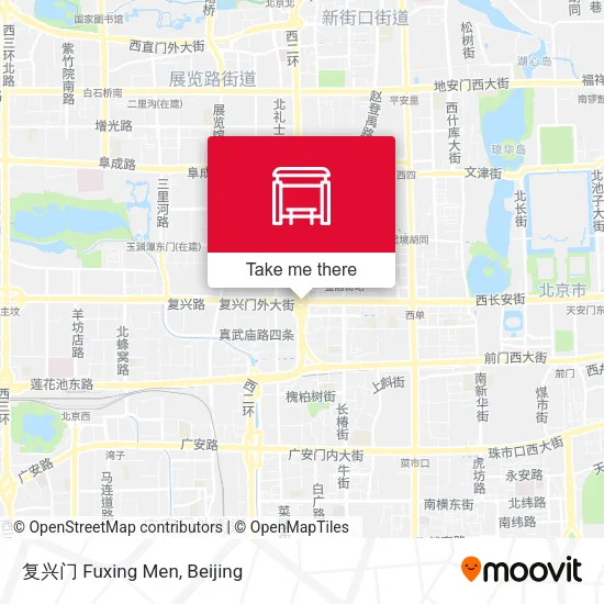 复兴门 Fuxing Men map