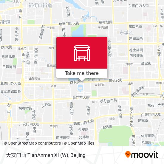 天安门西 Tian'Anmen XI (W) map