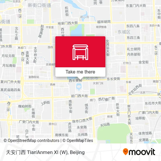 天安门西 Tian'Anmen XI (W) map