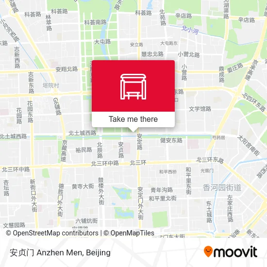 安贞门 Anzhen Men map