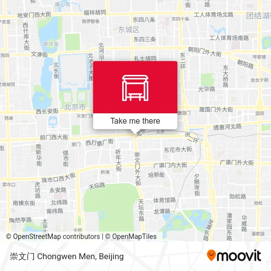 崇文门  Chongwen Men map