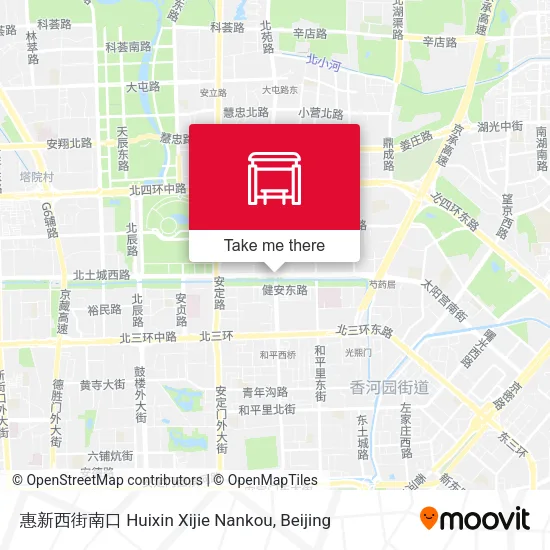 惠新西街南口 Huixin Xijie Nankou map