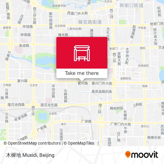 木樨地  Muxidi map