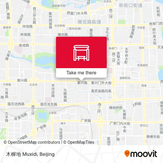 木樨地  Muxidi map