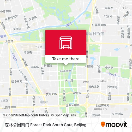 森林公园南门 Forest Park South Gate map