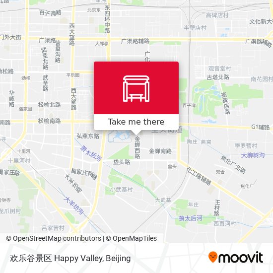 欢乐谷景区 Happy Valley map