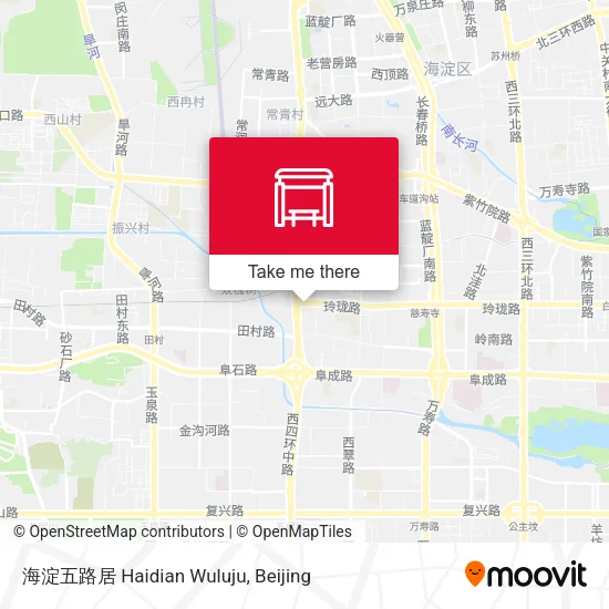 海淀五路居 Haidian Wuluju map