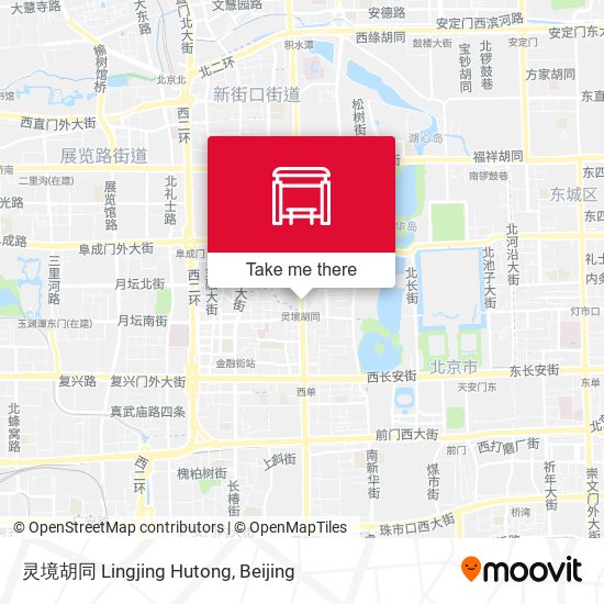 灵境胡同 Lingjing Hutong map