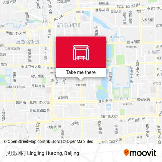 灵境胡同 Lingjing Hutong map