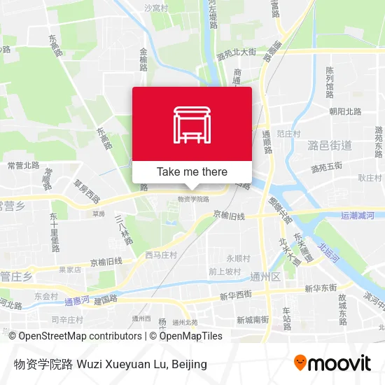 物资学院路  Wuzi Xueyuan Lu map