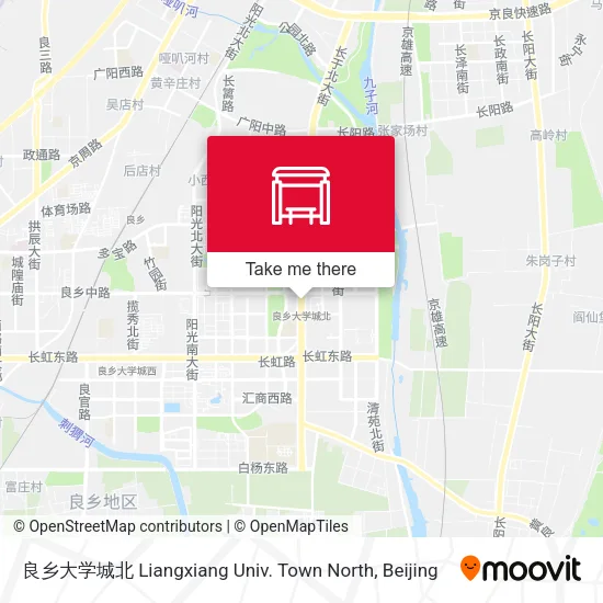 良乡大学城北 Liangxiang Univ. Town North map