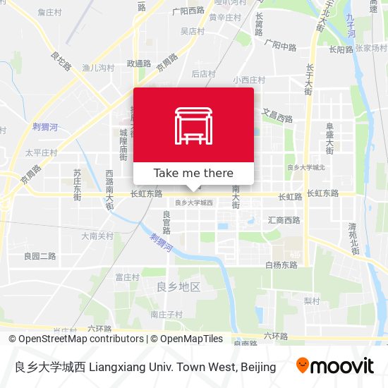 良乡大学城西 Liangxiang Univ. Town West map