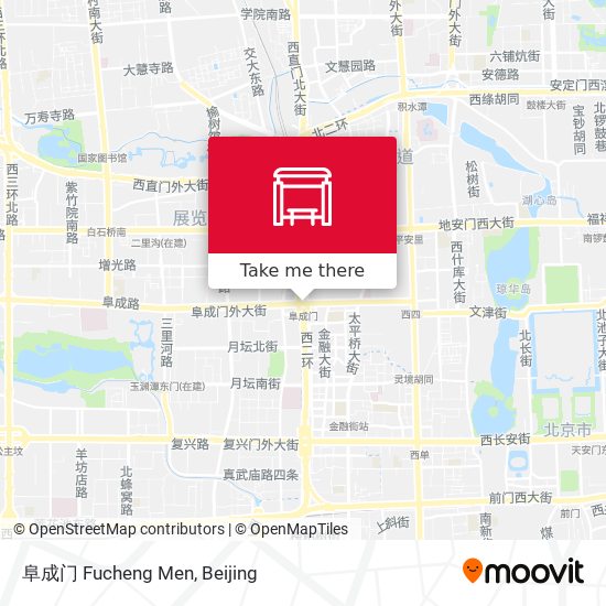 阜成门 Fucheng Men map