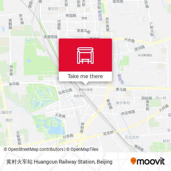 黄村火车站 Huangcun Railway Station map