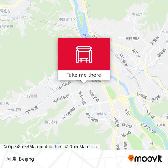 河滩 map