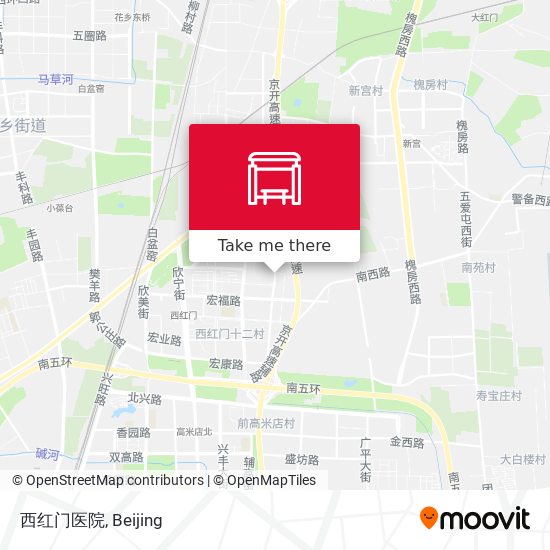 西红门医院 map