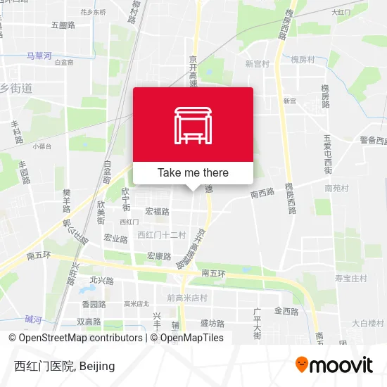 西红门医院 map