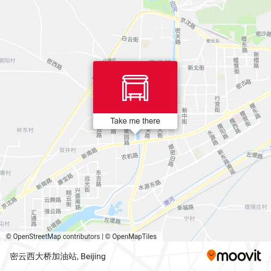 密云西大桥加油站 map