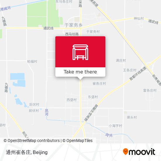 通州崔各庄 map