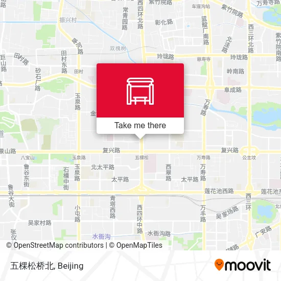 五棵松桥北 map