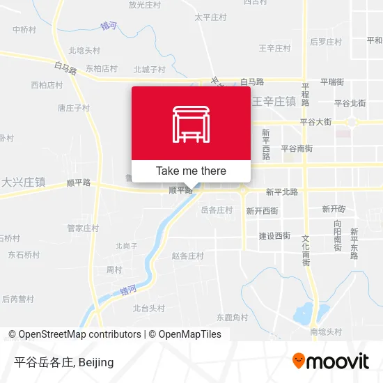 平谷岳各庄 map