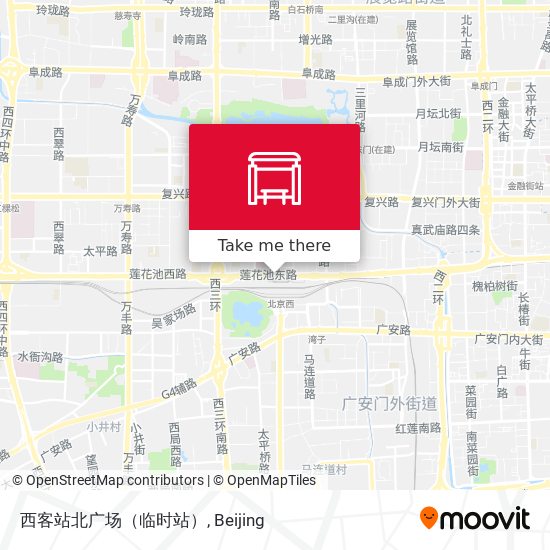 西客站北广场（临时站） map