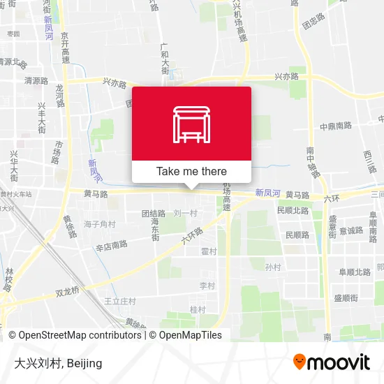 大兴刘村 map