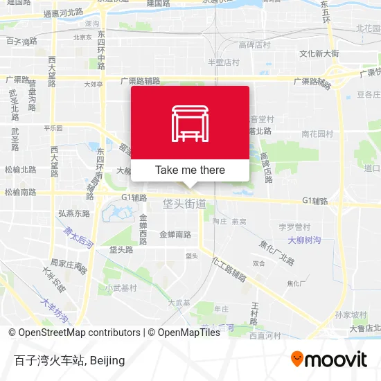 百子湾火车站 map