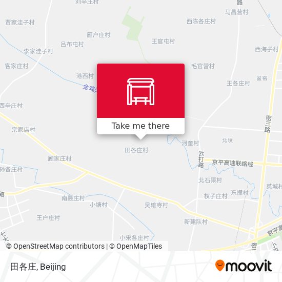 田各庄 map