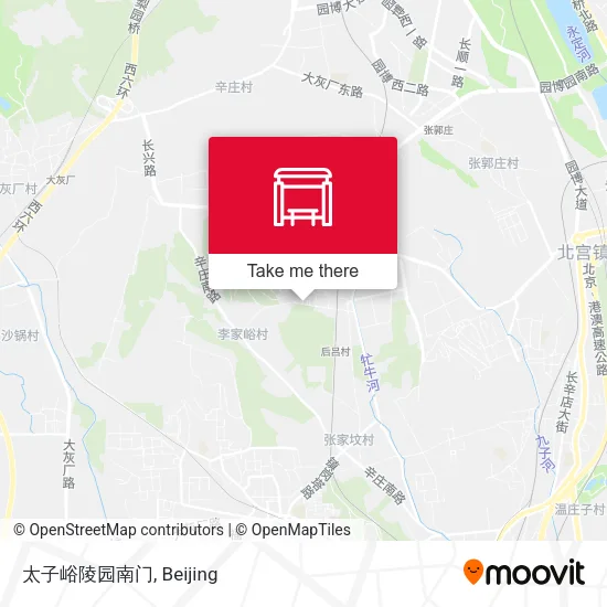 太子峪陵园南门 map