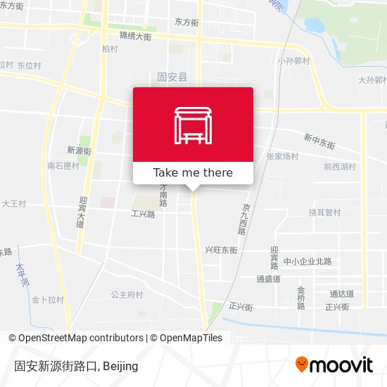 固安新源街路口 map