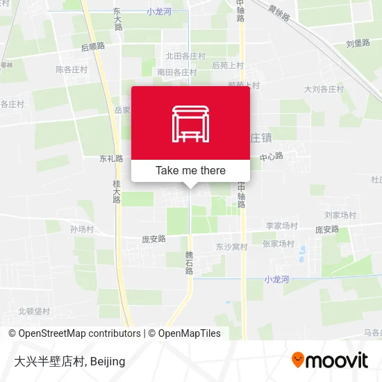 大兴半壁店村 map