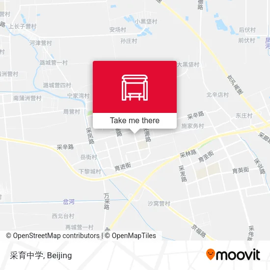 采育中学 map