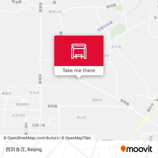 西田各庄 map