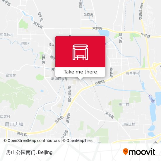 房山公园南门 map