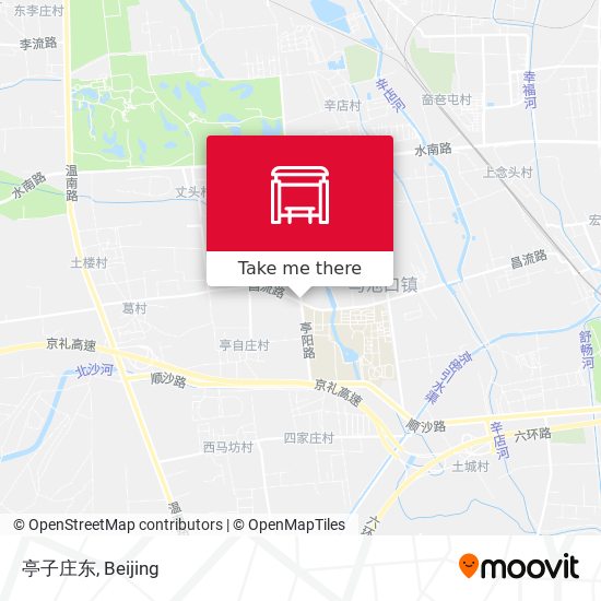 亭子庄东 map