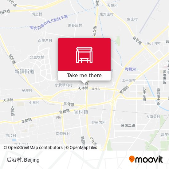 后沿村 map