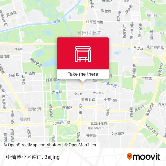 中灿苑小区南门 map