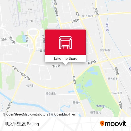顺义半壁店 map