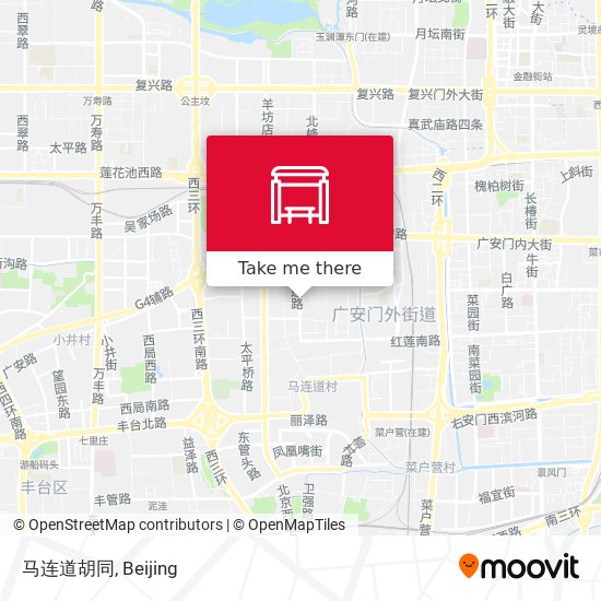 马连道胡同 map