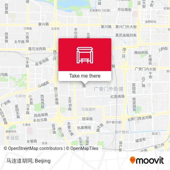 马连道胡同 map