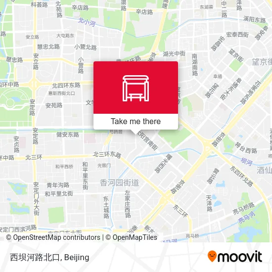 西坝河路北口 map